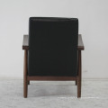 Modernes Design Massivholz Sofa Stuhl mit Leder weich